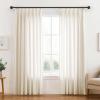 1 Inch Heavy Duty Blackout Curtain Rods for Windows, Industrial Pipe Wrap Around Room Divider Decorative Curtain Rods Wall Mount & Ceiling Mount, Black, 72-144 Inch view 2