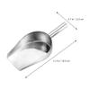 Zerodeko Ice Scoop, Stainless Steel Ice Scooper for Ice Maker, Metal Utility Scoop Large Food Scoop Candy Scoop Ice Cube Shovels Flat Bottom Scoops Pet Dog Cat Food Scoop view 2
