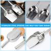 Zerodeko Ice Scoop, Stainless Steel Ice Scooper for Ice Maker, Metal Utility Scoop Large Food Scoop Candy Scoop Ice Cube Shovels Flat Bottom Scoops Pet Dog Cat Food Scoop view 3