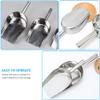 Zerodeko Ice Scoop, Stainless Steel Ice Scooper for Ice Maker, Metal Utility Scoop Large Food Scoop Candy Scoop Ice Cube Shovels Flat Bottom Scoops Pet Dog Cat Food Scoop view 4