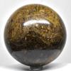 78mm Stromatolite Sphere Black Bronze Color Natural Mineral Ball Sparkling Algae Fossil Crystal Polished Stone - Peru + Stand view 4