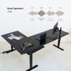 Progressive Desk Electric Stand Up Height Adjustable Standing Desk - Large 90" x 60" L Shaped Corner Rising Computer Workstation Table - Ebony Oak, Black Frame view 4