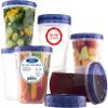 Freezer Soup Food Storage Containers With Screw On lids [32 Oz - 10 Pack] Reusable Plastic Food Freezer Safe Container, leak proof, Airtight, Stackable, Microwave, BPA Free view 1