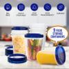 Freezer Soup Food Storage Containers With Screw On lids [32 Oz - 10 Pack] Reusable Plastic Food Freezer Safe Container, leak proof, Airtight, Stackable, Microwave, BPA Free view 2
