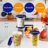 Freezer Soup Food Storage Containers With Screw On lids [32 Oz - 10 Pack] Reusable Plastic Food Freezer Safe Container, leak proof, Airtight, Stackable, Microwave, BPA Free view 4