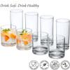 Amazing Abby - Probity - 12-Ounce and 16-Ounce Plastic Tumblers (Set of 8), Drinking Glasses, Reusable Cups, BPA-Free, Shatter-Proof, Dishwasher-Safe (Made of Plastic, NOT Glass) view 3
