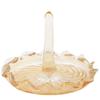 Home and Holiday Shops Yellow Swirl with Skirting Egyptian Glass Ring Holder Made in Egypt view 1