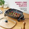 Elite Gourmet EG6203 Extra Deep 16"x13"x3.2" (10.5Qt.) Scratch Resistant, Easy Pour Spout, Dishwasher Safe, Non-stick Electric Skillet with Vented Glass Lid, Adjustable Temperature, Black view 2