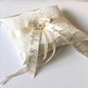 Flower Girl Basket and Ring Bearer Pillow Set, Flower Girl Baskets, Ivory Wedding Basket, Ivory Ring Pillow, Ringkissen, Lace Wedding Pillow (Off-White, Personalized Pillow) view 3