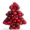 Holiday Lane Christmas Cheer Set of 100 Red Glitter Shatterproof Box Ornaments view 1