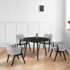 Armen Living Arcadia and Renzo 5 Piece Dining Set, 42" Round, Grey/Black Wood view 1