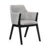 Armen Living Arcadia and Renzo 5 Piece Dining Set, 42" Round, Grey/Black Wood view 3