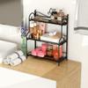 YIUKEA Bathroom Organizer Countertop - 3 Tier Spice Rack Organizer, Counter Organization and Storage for Bathroom, Kitchen, Bedroom, Offices, Foldable view 2