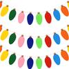 Christmas Felt Garland Light Bulb Garlands 3 Pieces Colourful Felt Lights Banner for Home Christmas Tree Wall Party Decorations view 1