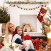 Christmas Felt Garland Light Bulb Garlands 3 Pieces Colourful Felt Lights Banner for Home Christmas Tree Wall Party Decorations view 2