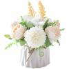 KIRIFLY Fake Artificial Flowers in Vase Faux Peony Silk Hydrangea Flower Centerpieces Dcor for Wedding Table Decoration(White in Ceramic) view 1