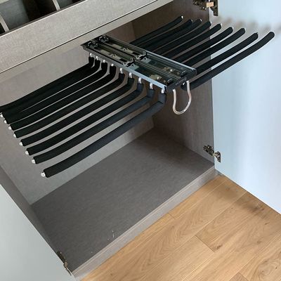 LKP Closet Pants Rack Rail Pull Out Clothes Organizers Extendable Storage Rack Slide Out Hanging Rack for Wardrobe Space Saving 13.8x24.7inch