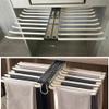 LKP Closet Pants Rack Rail Pull Out Clothes Organizers Extendable Storage Rack Slide Out Hanging Rack for Wardrobe Space Saving 13.8x24.7inch view 3