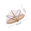 Cabilock Fruit Tray Countertop Food Tent Food Tent Gauze Basket Dustpans Desktop Fruit with Cover 2pcs Outdoor Food Covers Fruit Tent Basket Woven Food Serving Basket Food Tray view 2