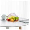 Cabilock Fruit Tray Countertop Food Tent Food Tent Gauze Basket Dustpans Desktop Fruit with Cover 2pcs Outdoor Food Covers Fruit Tent Basket Woven Food Serving Basket Food Tray view 4