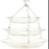3-Tier Hanging Fruit Produce Basket Heavy Duty Wire,Wire Hanging Basket for Kitchen, Heavy Duty Fruit Storage Organizer Fruit Holder (Gold) view 1