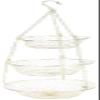 3-Tier Hanging Fruit Produce Basket Heavy Duty Wire,Wire Hanging Basket for Kitchen, Heavy Duty Fruit Storage Organizer Fruit Holder (Gold) view 4