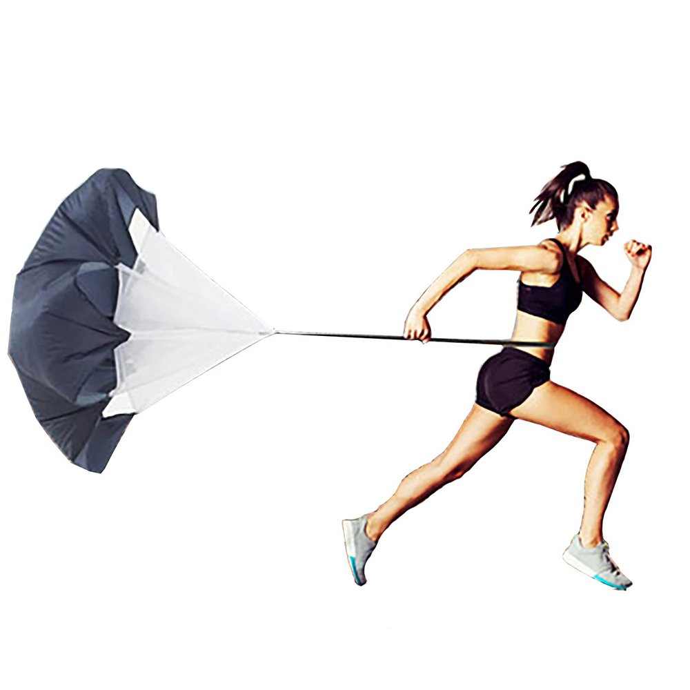 Resistance Parachute 57 in Running Speed Training, Speed Chute with Carry Bag,Resistance Running Parachute for Football Training Kids/Adults(Color:Blue)