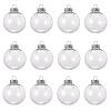 12 Pcs 3.15 Inch Clear Plastic Fillable Ornament Balls, Removable Top Clear Hanging Ornaments Ball, DIY Plastic Ornaments Round Balls, Perfect for Decoration On Christmas Trees, Wedding, Party view 1