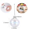 12 Pcs 3.15 Inch Clear Plastic Fillable Ornament Balls, Removable Top Clear Hanging Ornaments Ball, DIY Plastic Ornaments Round Balls, Perfect for Decoration On Christmas Trees, Wedding, Party view 3
