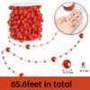 HADDIY Red Beads Garland for Christmas Tree,66 Feet Plastic Pearl Strands Chain Beaded Garlands for Holiday Dcor and Crafts view 2