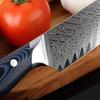 Chef Knife, Fish Bone Pattern Chef Knife Damascus Steel Kitchen Knife Santoku Frozen Salmon Slicing Knife Kitchen Items Chef Knife Kitchen Knife BY KKZY view 2