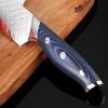 Chef Knife, Fish Bone Pattern Chef Knife Damascus Steel Kitchen Knife Santoku Frozen Salmon Slicing Knife Kitchen Items Chef Knife Kitchen Knife BY KKZY view 3