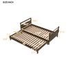 Classic Style Twin Size Platform Bed, Solid Pine Wood Platform Bed Frame with Headboard and Footboard/Wood Slat Support, Can Be Expanded into Two Single Beds (Natural+Pine+Twin) view 3