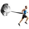 Resistance Parachute Sprint Parachutes, Track and Field Training Running Speed Parachute,Resistance Training Tool with Adjustable Belt, for Kids/Adult(Color:Black) view 1
