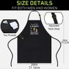Dad Father Black Cooking Aprons- Soon To Be A Daddy Baby Girl Expecting Father Pregnancy Anouncement Black Apron view 3