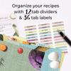 CraftSaints Recipe Binder 8.5x11, 3 Ring DIY Cookbook Binder Kit 12 Dividers & 25 Plastic Sleeves & 25 Recipe Pages & 36 Labels, Recipe Organizer Binder Kit, Recipe Book (Vegetable) view 2