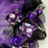 Happy Haunting Halloween Handmade Deco Mesh Wreath. Available in 24 inch and 28 inch diameters view 2