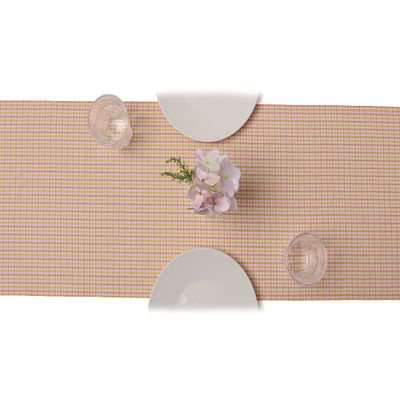 Ruth&Boaz 100% Cotton Seersucker Gingham Tablecloth for Summer Parties, Weddings, Picnics, and Everyday Use (Yellow, Runner 12"x72")