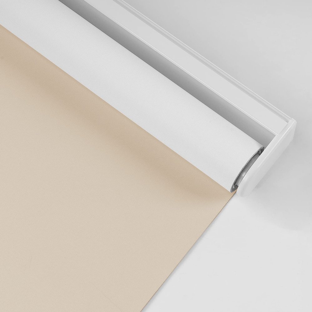 HOTSOON Commercial & Household White on The Back Cordless Roller Blinds Spring-Loaded Roller Blinds Custom Size.Khaki,43" W x 64" H.