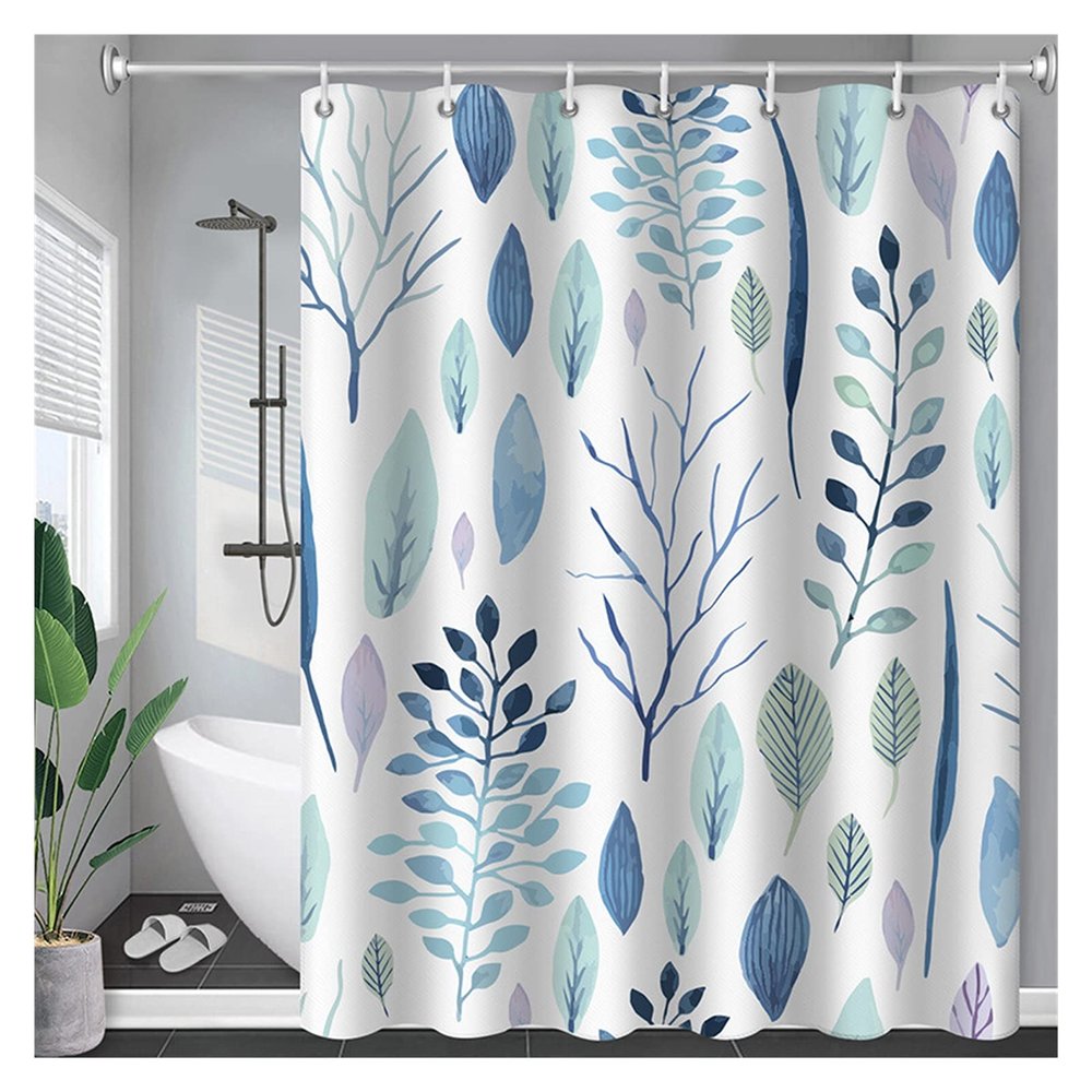 FHYTGBS 1pcs Shower Curtains-Plant Leaf Pattern Digital Printing Shower Curtain Water Proof Polyester Bathroom Curtain Shower Curtain (Color : YL03-9, Size : 150 * 180)