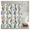 FHYTGBS 1pcs Shower Curtains-Plant Leaf Pattern Digital Printing Shower Curtain Water Proof Polyester Bathroom Curtain Shower Curtain (Color : YL03-9, Size : 150 * 180) view 3