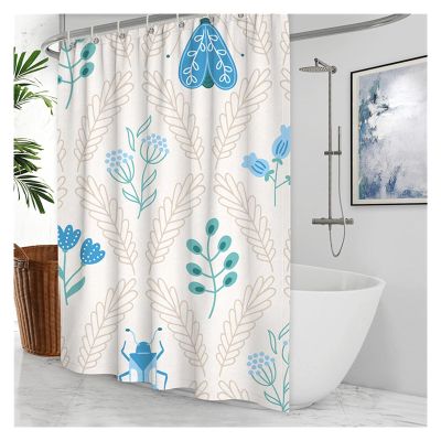 FHYTGBS 1pcs Shower Curtains-Plant Leaf Pattern Digital Printing Shower Curtain Water Proof Polyester Bathroom Curtain Shower Curtain (Color : YL03-13, Size : 150 * 200)