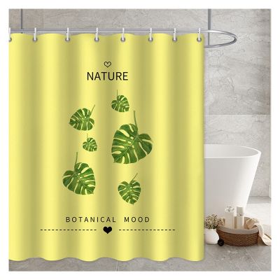 FHYTGBS 1pcs Shower Curtains-Plant Leaf Pattern Digital Printing Shower Curtain Water Proof Polyester Bathroom Curtain Shower Curtain (Color : YL03-7, Size : 180180)