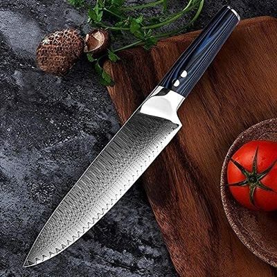 Chef Knife, 8 Inch Damascus Stainless Steel Chef Knife Japanese VG10 Kitchen Knife Carving Knife Chef Knife Kitchen Knife BY KKZY