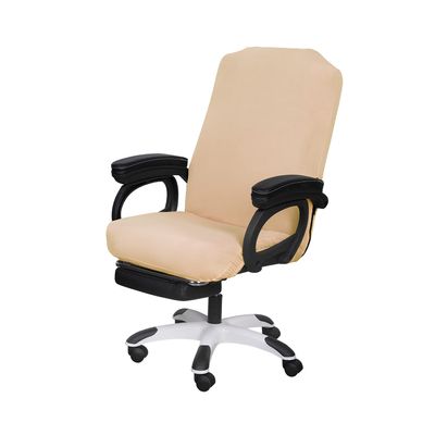 SARAFLORA Office Chair Covers- Large, Champagne- Removable Computer Chair Covers for Office Chair with Zipper for Universal Rotating Chair Desk Chair Cover Chair Seat Washable Protector for Pet