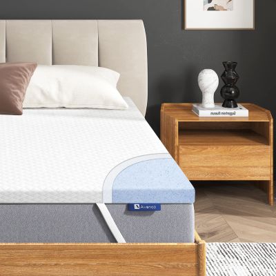 California King Mattress Topper, Avenco Cal King Foam Mattress Topper, 2 Inch Cal King Memory Foam Mattress Topper with Removable Cover, Plush Feeling, Gel-infused Ultimate Comfort CertiPUR-US Foam