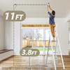 SOLADDER 5 Step Ladder, Folding Step Stool, White Foldable Iron Ladder for 10 Foot High Ceiling with Anti-Slip Wide Sturdy Pedal and Handgrip, Multi-Use for Home (300 lbs Capacity) view 2