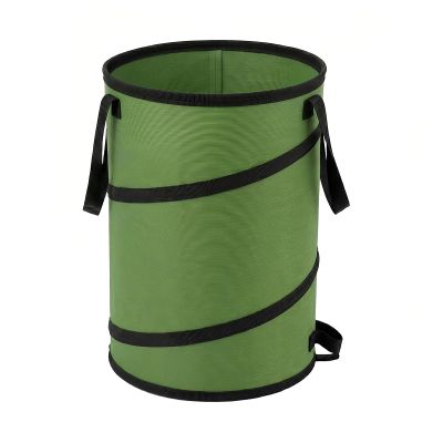 CDLXSH Camping Trash Can, Pop-Up Trash Can/Recycle Bin, Car Garbage Can,Reusable Outdoor Trash Garden Yard Trash Bag Foldable Camping Recycling Bin (Green10gallons)