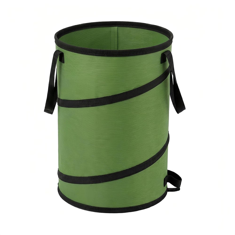 CDLXSH Camping Trash Can, Pop-Up Trash Can/Recycle Bin, Car Garbage Can,Reusable Outdoor Trash Garden Yard Trash Bag Foldable Camping Recycling Bin (Green10gallons)
