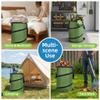 CDLXSH Camping Trash Can, Pop-Up Trash Can/Recycle Bin, Car Garbage Can,Reusable Outdoor Trash Garden Yard Trash Bag Foldable Camping Recycling Bin (Green10gallons) view 2
